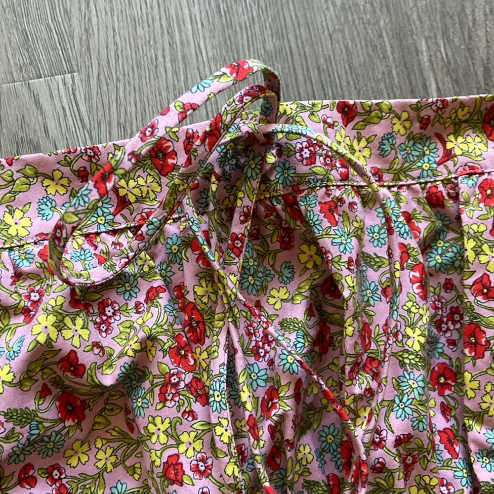 vintage Betsey Johnson pink floral cotton strapless coquette sundress Size 6 - Picture 3 of 15